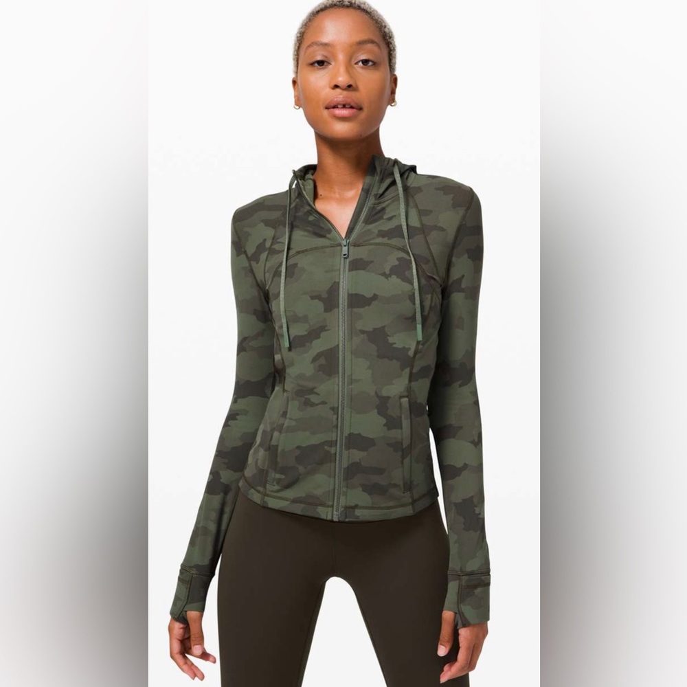 Lululemon Hooded Align Jacket- Green Camo